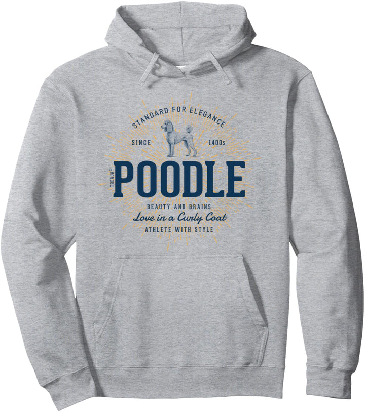 Retro-Stil Pudel Vintage Pullover Hoodie
