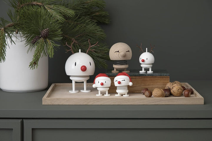 Hoptimist - Skandinavisches Design - Weihnachtsfigur - Small Reindeer Bumble - Weiss - Höhe: 9 cm -