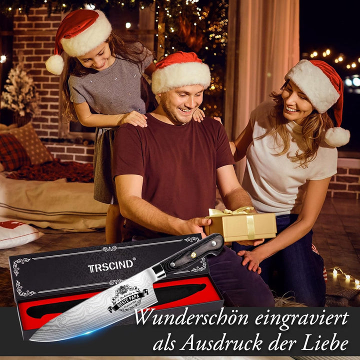 TRSCIND Küchenmesser, Geschenke Weihnachten für Männer, Vatertagsgeschenk Weihnachts Geschenke für P