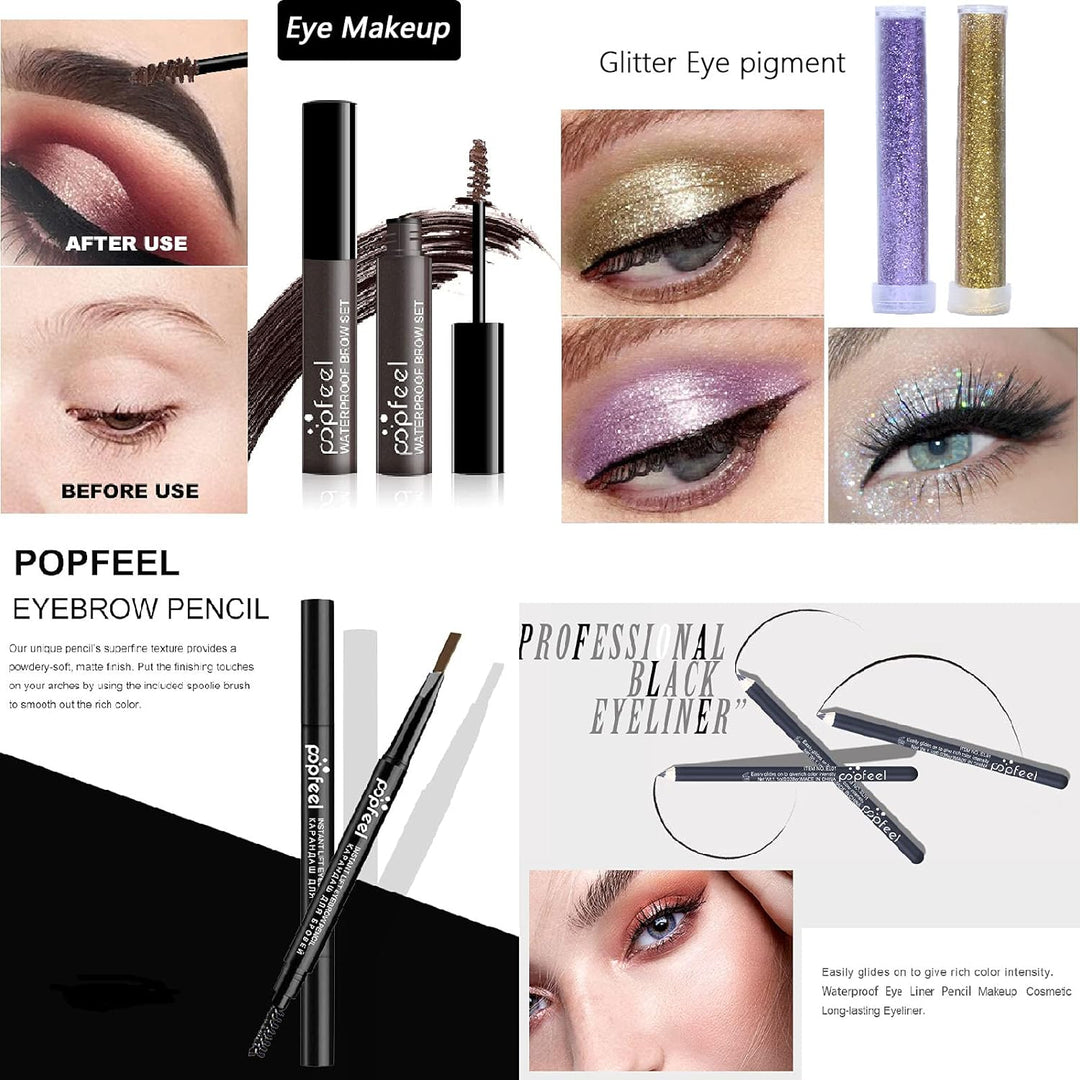 25St Schminkkasten Make-Up Set, Professionelles Kosmetische Schmink Set mit Lidschatten Lippengloss