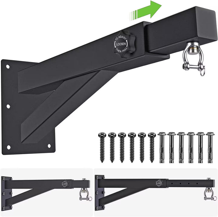 BeneLabel Punch Bag Wall Bracket Heavy Duty Home Gym Indoor Outdoor Längenverstellung: 17–25 cm, Län