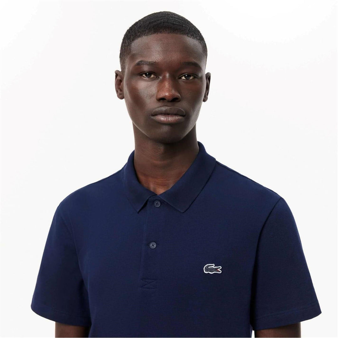Lacoste Herren Polo-Shirt Kurzarm YH4801, Männer Polo-Hemd,3 Knopf,Regular Fit Polo Hemd XS Marine,