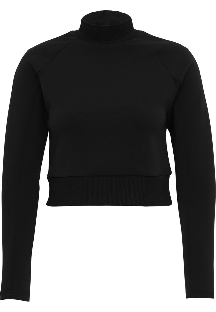 Urban Classics Damen Tb3782-ladies Interlock Short Turtleneck Crew Sweatshirts XS Schwarz, XS Schwar