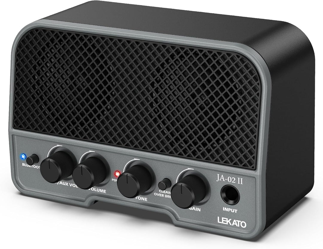 Mini Gitarrenverstärker, LEKATO 5W Drahtloser Wiederaufladbarer Verstärker mit CLEAN/OVERDRIVER-Effe