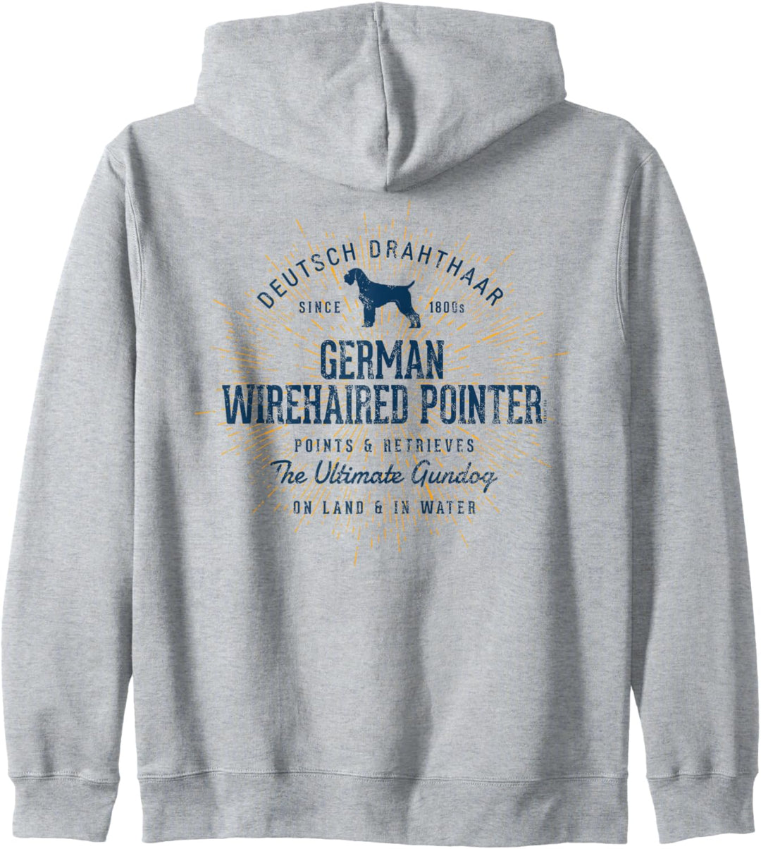 German Wirehaired Pointer Vintage Retro Deutsch Drahthaar Kapuzenjacke