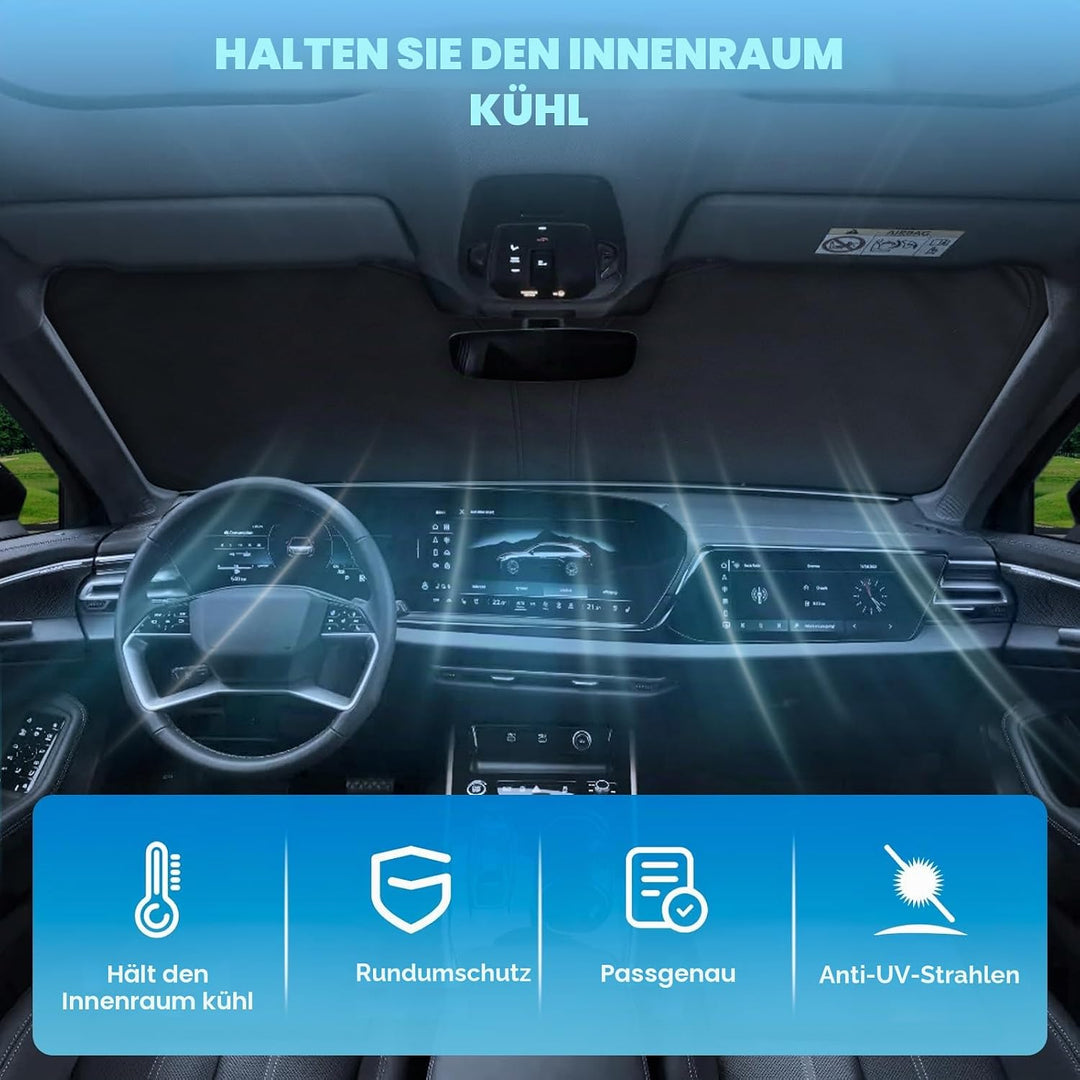 Auto Frontscheiben Sonnenblende Ersatz für Ford Focus MK3 2010-2018, Faltbarer Sonnenschutz für Auto
