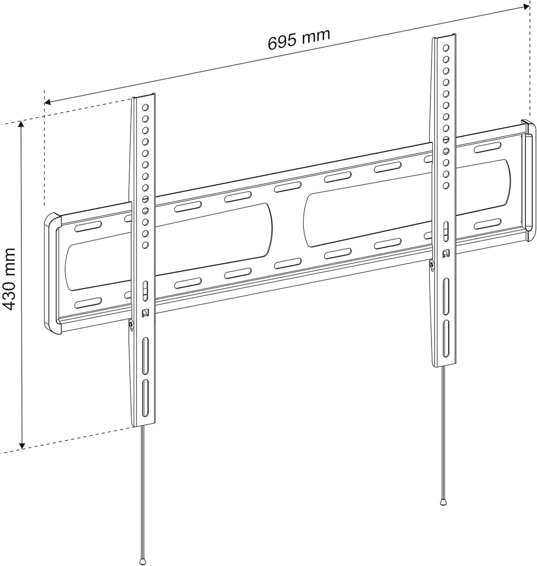 TechniSat TECHNIMOUNT Slim - schlanke TV-Wandhalterung, extrem platzsparend, bis zu 40kg Belastung