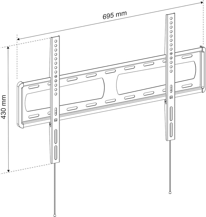 TechniSat TECHNIMOUNT Slim - schlanke TV-Wandhalterung, extrem platzsparend, bis zu 40kg Belastung