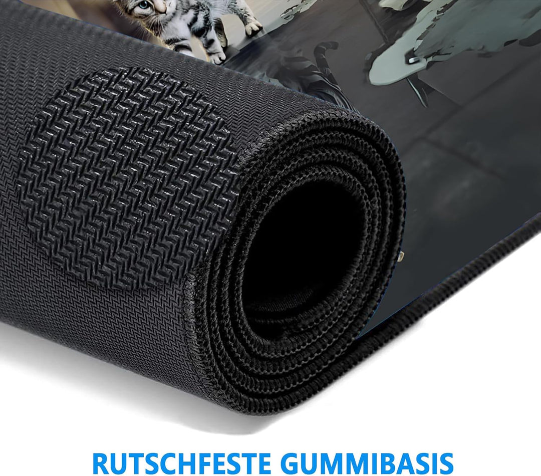 Gaming Mauspad - Mousepad 900 x 400 × 3 MM - XXL Mousepad gross mit Motiv Rutschfestem Gummiboden, v
