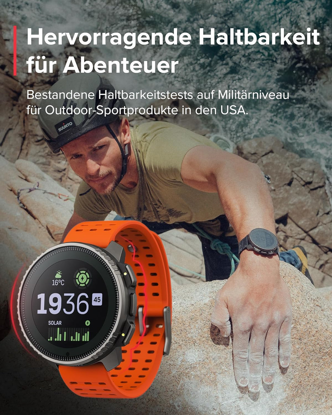 SUUNTO Vertical Abenteuer Uhr - GPS Smartwatch, Akkulaufzeit bis zu 65 Tagen, Militärgeprüftes Gehäu