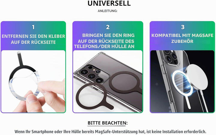 Smartphone-Halterung für MagSafe mit kabellosem Laden 15 W, geeignet für Citroen Ami, für Opel Rocks