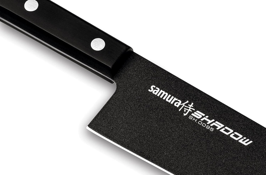 Samura Profi Santokumesser ultra-scharf, gross, aus japanisch AUS 8 Edelstahl, 18cm Klingeschwarze K