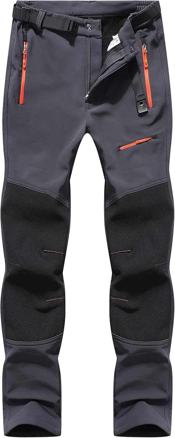 BenBoy Herren Wanderhose Wasserdicht Softshellhose Outdoorhose Winddicht Warm Gefüttert Skihose Snow