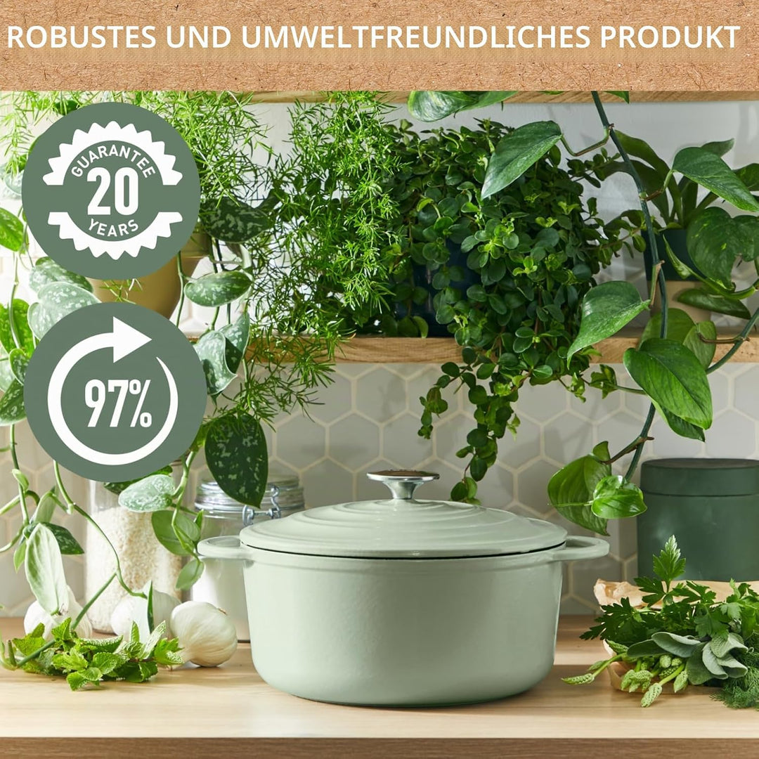 Tefal E25804 LOV Kochtopf 25 cm | wiedergewonnenes Gusseisen | optimale Wärmespeicherung | für alle