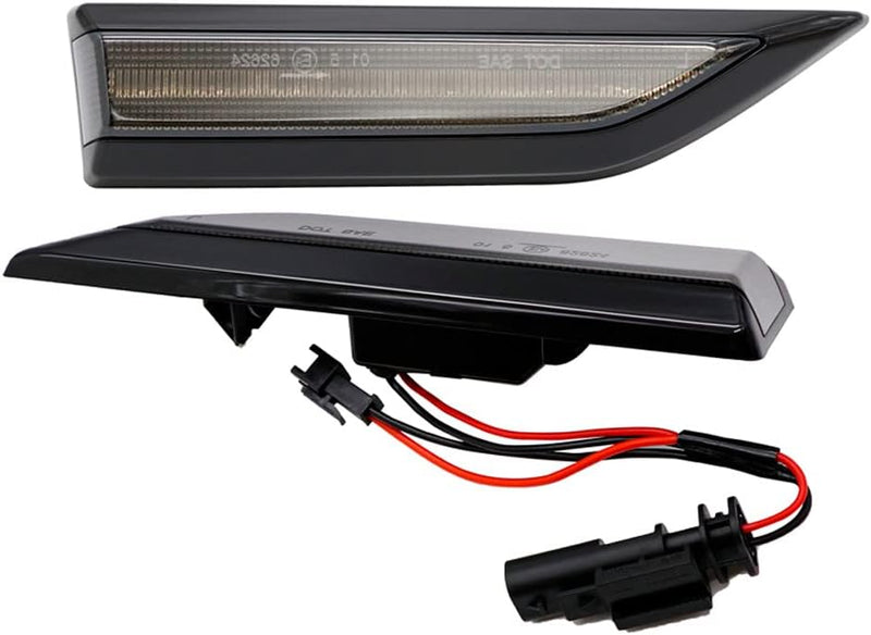 AUTO-STYLE Satz LED Seitenblinker - kompatibel mit Volkswagen Caddy IV 2015-2020 - Smoke - inkl. Dyn