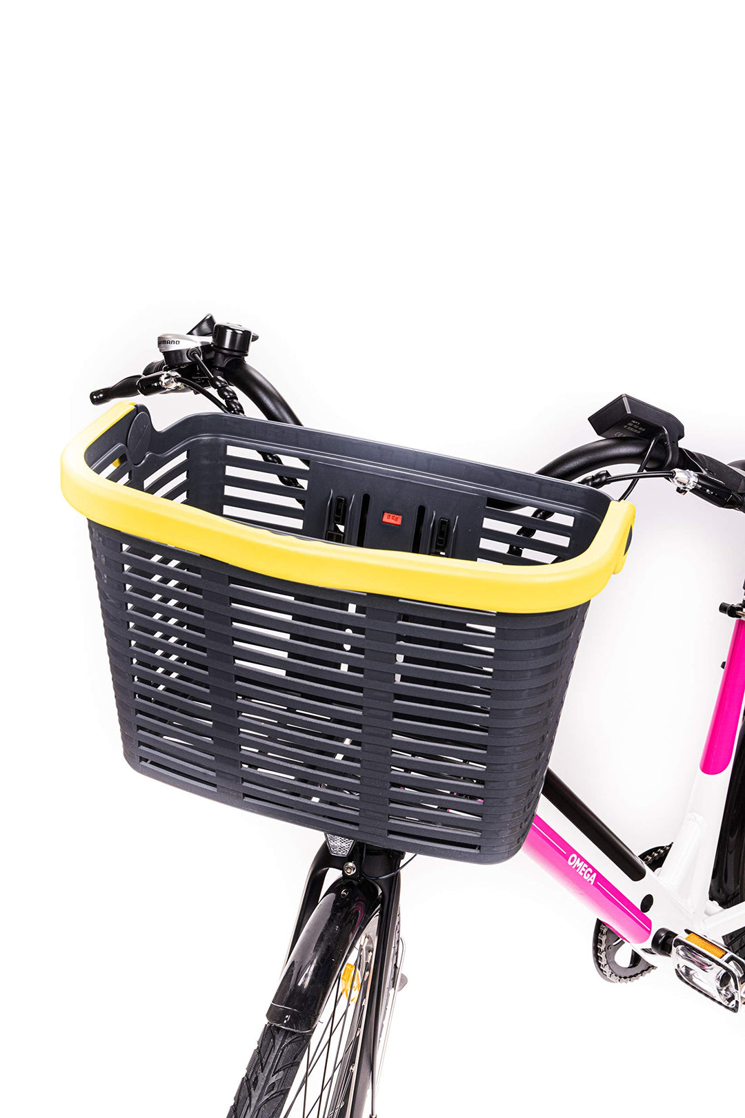 Urban Prime Unisex – Erwachsene Fahrradkorb, Schwarz und Gelb, Einheitsgrösse