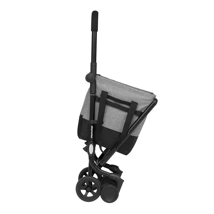 Playmarket Easy Go Einkaufstrolley, faltbar, mit Abnehmbarer Tasche (Textured) ,40 L Schwarz-grau, S