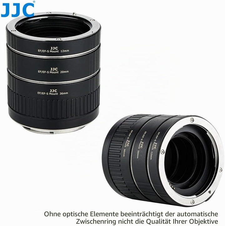 JJC Autofokus Makro Zwischenringe (AF) mit TTL-Belichtung für Makrofotographie 12mm 20mm und 36mm (P