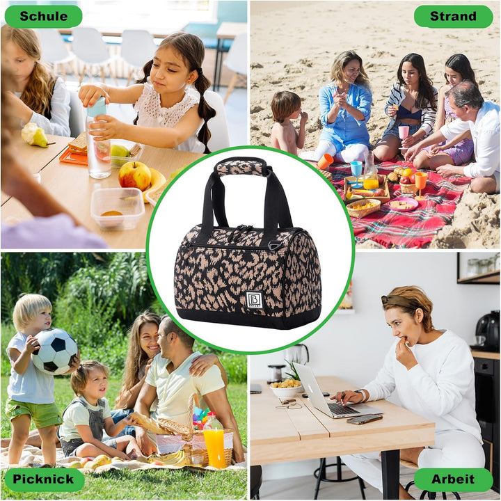 Brisby Kühltasche - 10L, Lunchtasche Damen, Vierschicht isolierte Kühltasche mit Kühlelemente, viels