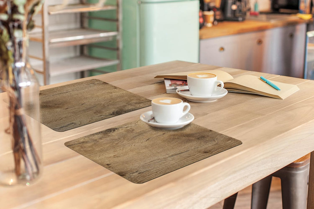 KitchenYeah© Platzsets Abwaschbar 6-Teilig 45x30 cm Tischsets Platzdeckchen Platzset Unterlage Tisch
