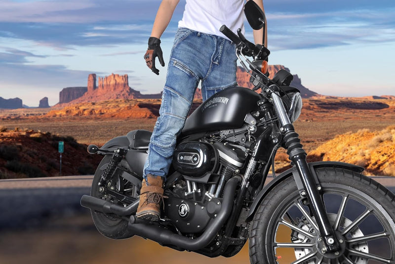 oFzimTo Motorradhose Herren/Damen, Aramid-Gewebe Stretch Jeans Hosen Herren/Damen, Motorrad Hosen mi