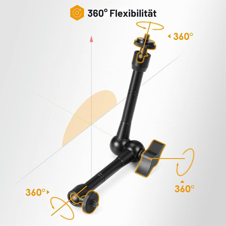 TARION Magic Arm Kamera Halterung: Kamera Klemmstativ mit Super Klammer, Flexibel Gelenkarmstativ Ka