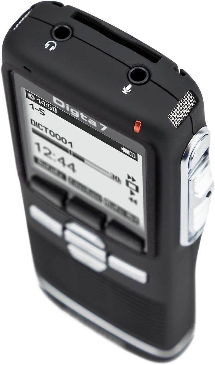 Grundig Digta 7 digitales Diktiergerät im Premium Set , Handgerät mit Dockingstation, Diktiersoftwar
