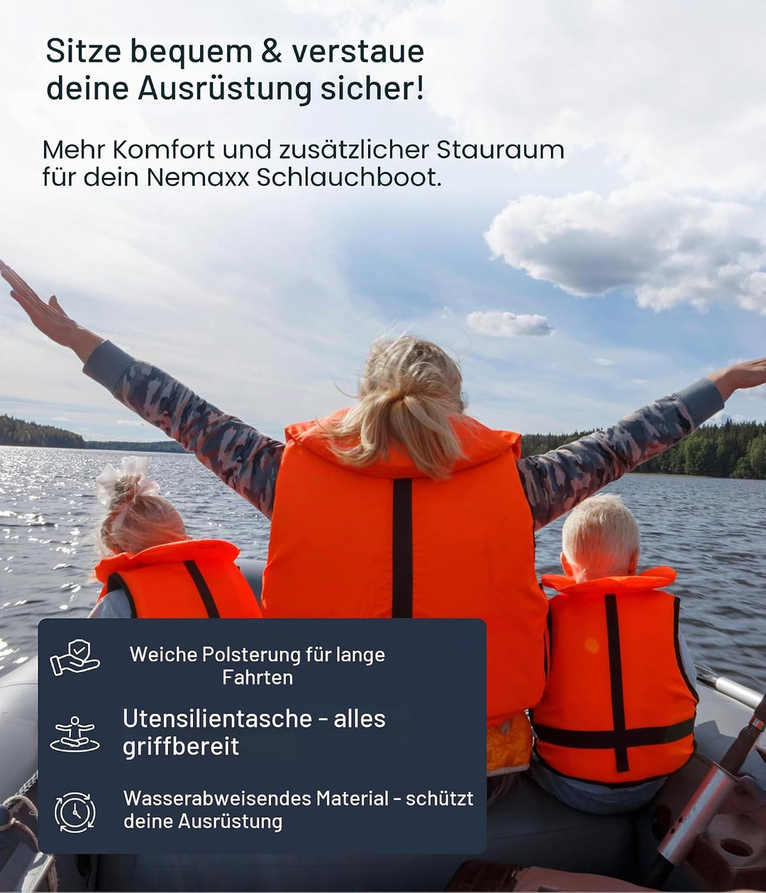Nemaxx Unisex – Erwachsene Sitzbankauflage, Hellgrau