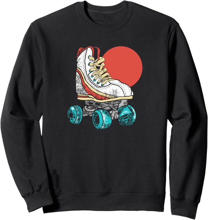 Minimalist Roller Skate Vintage Retro 70's Vibe Graphic Sweatshirt