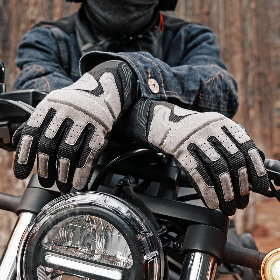 ROCKBROS Motorradhandschuhe Herren Motorrad Handschuhe Winddichte Touchscreen Radsporthandschuhe Atm