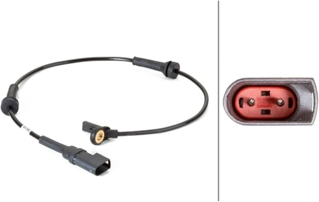 HELLA 6PU 230 040-481 ABS Sensor - Raddrehzahl - 2-polig - Vorderachse - Kabel: 570mm - mit Halter