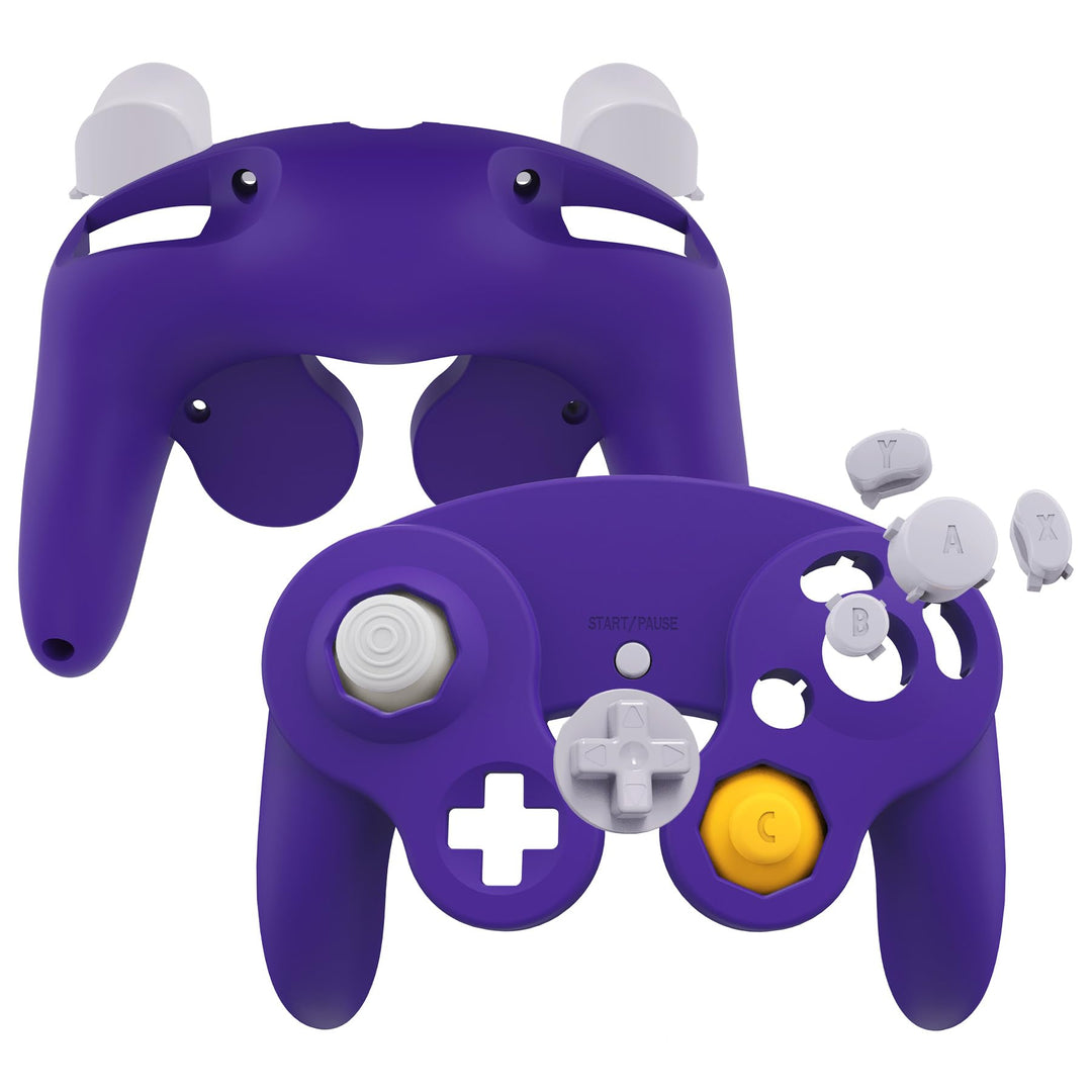 eXtremeRate Ersatz Grips Case Hülle kompatibel mit Nintendo Game Cube Controller, Griff Gehäuse & D-