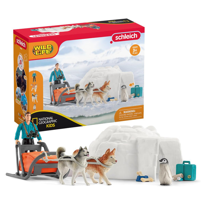 schleich 42624 Antarktis Expedition Nat Geo, für Kinder ab 3+ Jahren, WILD LIFE - Spielset Single, S