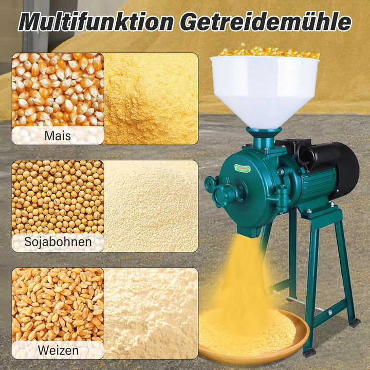 2200W 220V Getreidemühle, Elektrische Getreidemühle, Getreidemühle Edelstahl Getreidemühle Mühle Nus