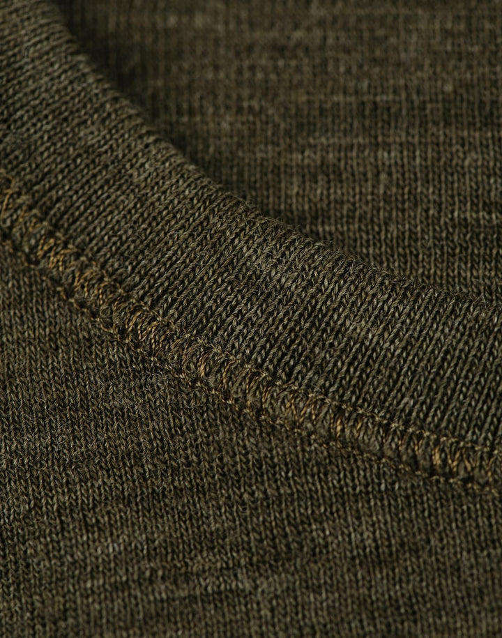 Dilling Damen T-Shirt aus Merinowolle 34 Dunkelgrün Meliert, 34 Dunkelgrün Meliert