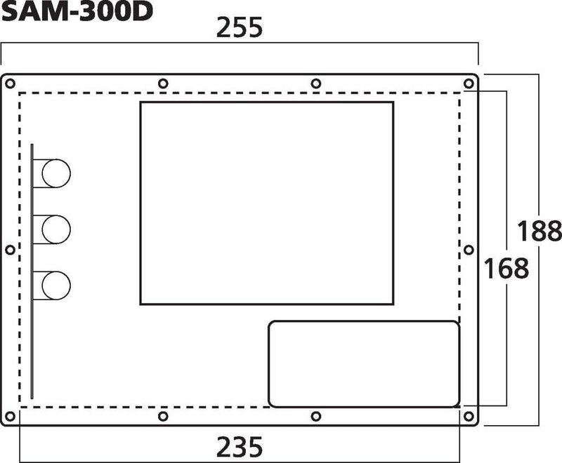 Monacor SAM-300D Aktives Subwoofer-Modul Klasse-D für das Digitale Zeitalter, Einbau-Verstärker in S
