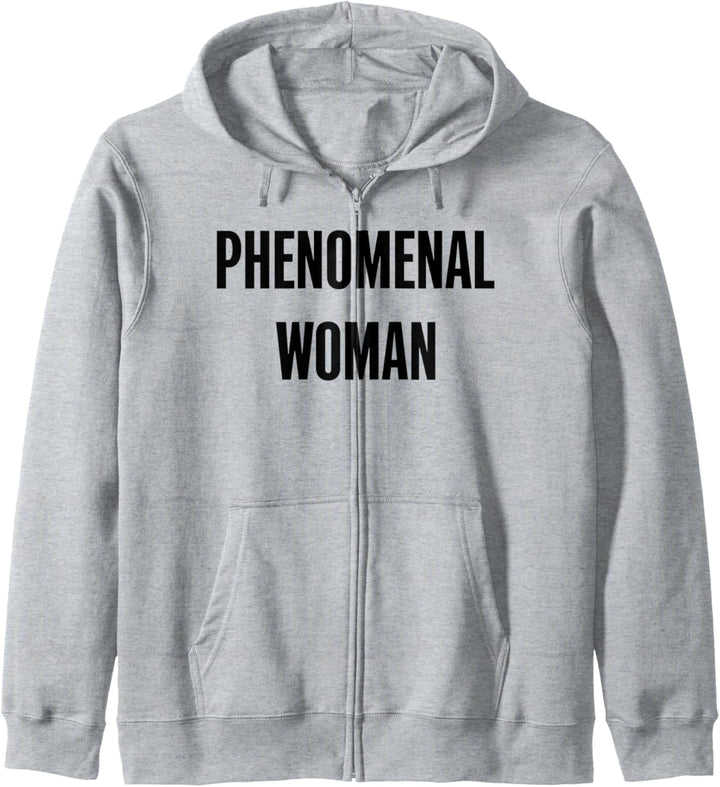 Phenomenal Woman Grau Kapuzenjacke