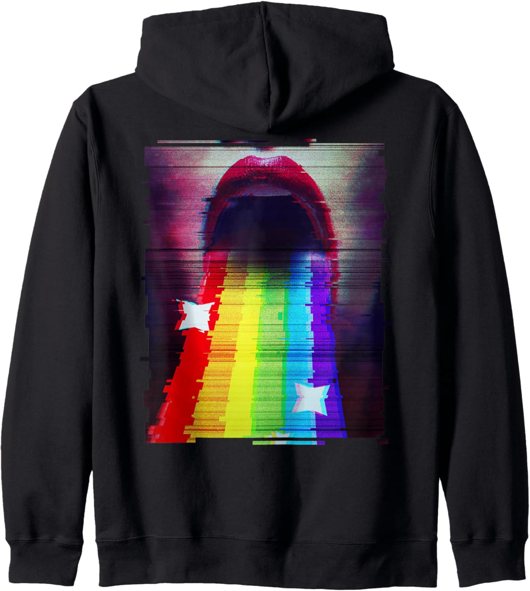 90s Retro LGBTQ+ Vaporwave Synthwave Glitch Aesthetic Style Kapuzenjacke