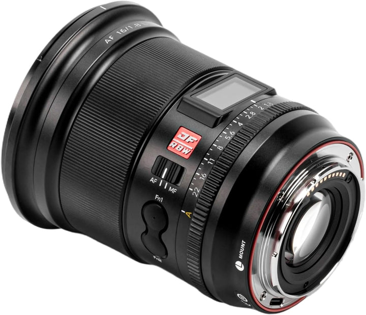 VILTROX 16mm F1.8 L Objektiv für L-Mount, Vollformat-Weitwinkelobjektiv mit grosser Blende und LCD-B