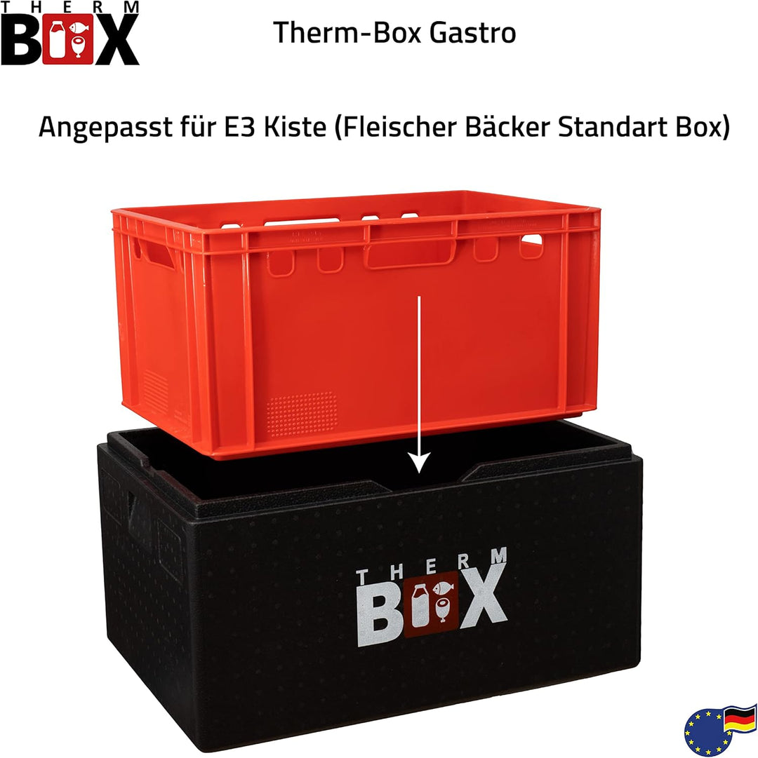 THERM BOX Styroporbox - B80 oder B53-80L oder 53L für E2 & E3 Kisten Thermobox Kühlbox Profibox Wied