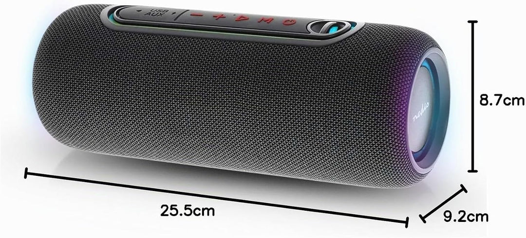 Nedis Bluetooth-Lautsprecher - max. Batteriespielzeit: 4 Std - Handgerät - 30 W - Stereo - Eingebaut