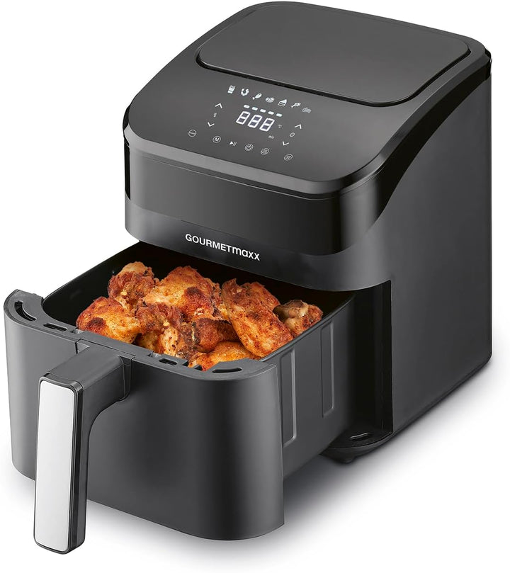 GOURMETmaxx Digitale Heissluftfritteuse | 4L Airfryer mit Timer & Touchscreen | Fritteuse mit vielse