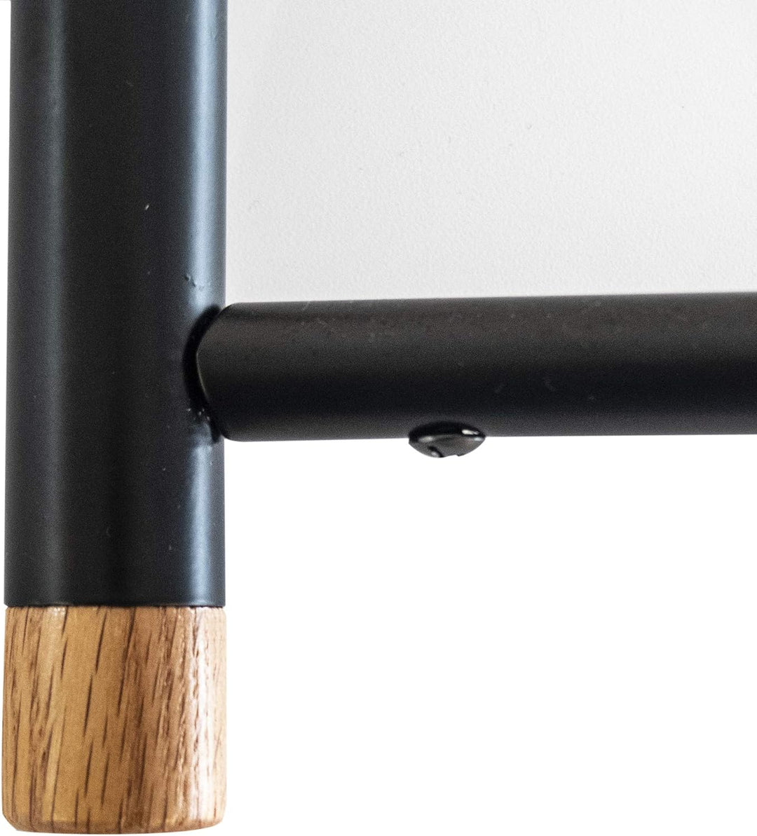 Kela Beistelltisch, Oak, Pulverbeschichtetes Metall mit Eichenholz und Glas, Ø 40 cm, 24266, Schwarz