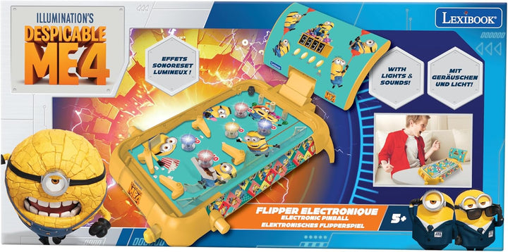 Lexibook, Ich- Einfach unverbesserlich, Elektronischer Tischflipper, Action-und Reflexspiel für Kind