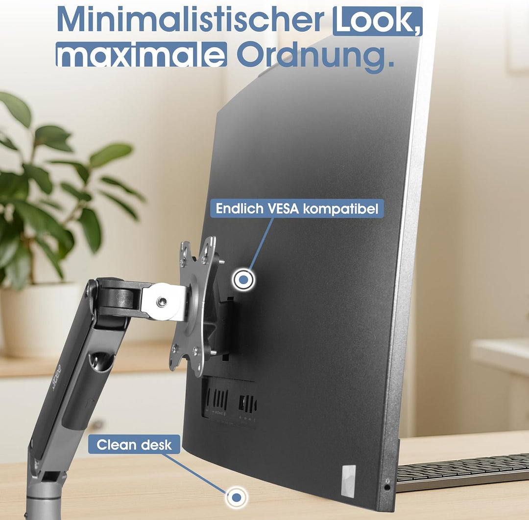3IDEE VESA Adapter, VESA Mount kompatibel mit HP All-in-One PC (ProOne 440 G9, 24-f0006ng) - VESA Ha
