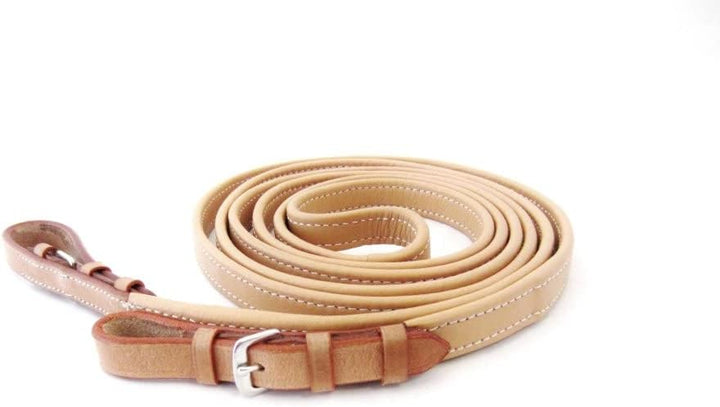 PS Pferdeartikel Weiche Softleder Zügel, Nappa geschlossen vernäht, Klassische Ausführung Farbe brau