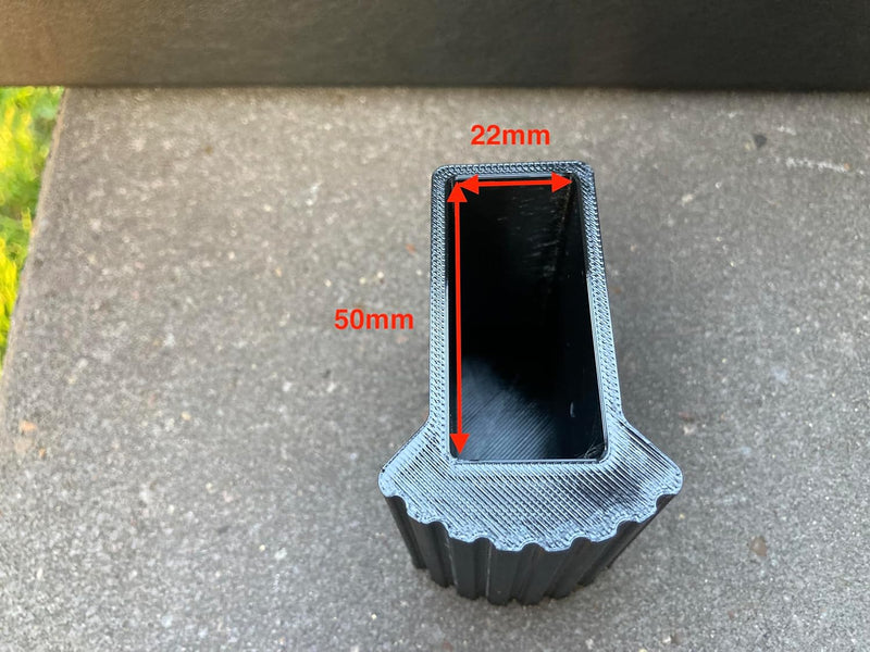 4 Leiterfüsse/Aussenschuhe 50x22mm OHNE Noppen auf der Innenseite für Traversen