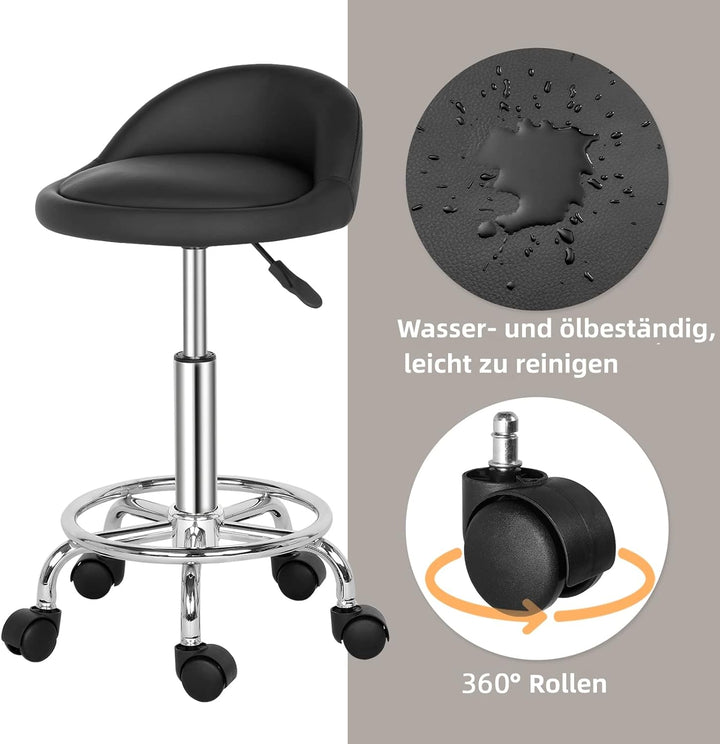 TactFire Rollhocker Drehhocker Arbeitshocker Praxishocker Drehstuhl Bürohocker mit Rollen Rollhocker
