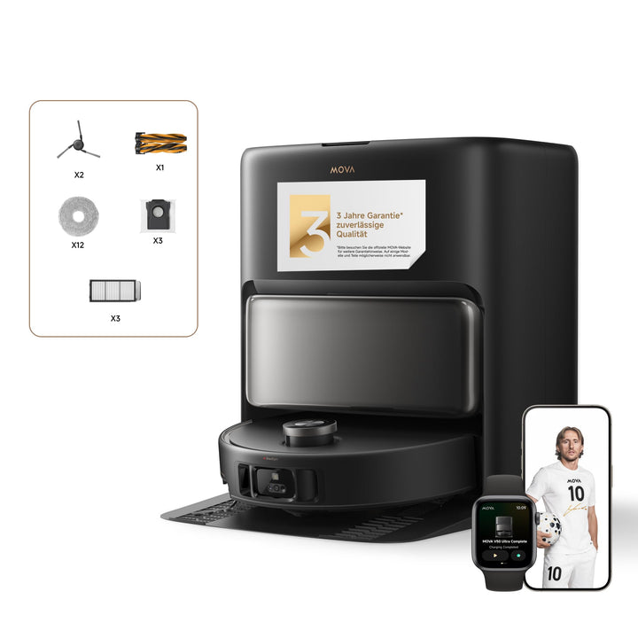 Mova V50 Ultra Complete Saugroboter mit Wischfunktion 24.000 Pa, 6cm Hindernisüberwindung, Liftable