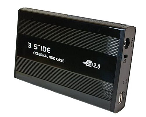 Externe USB Festplattengehäuse aus Metall 3,5" (8,9cm) USB 2.0 schwarz nur IDE